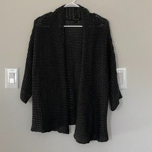 Eileen Fisher Open Knit Linen/Silk Blend Cardigan